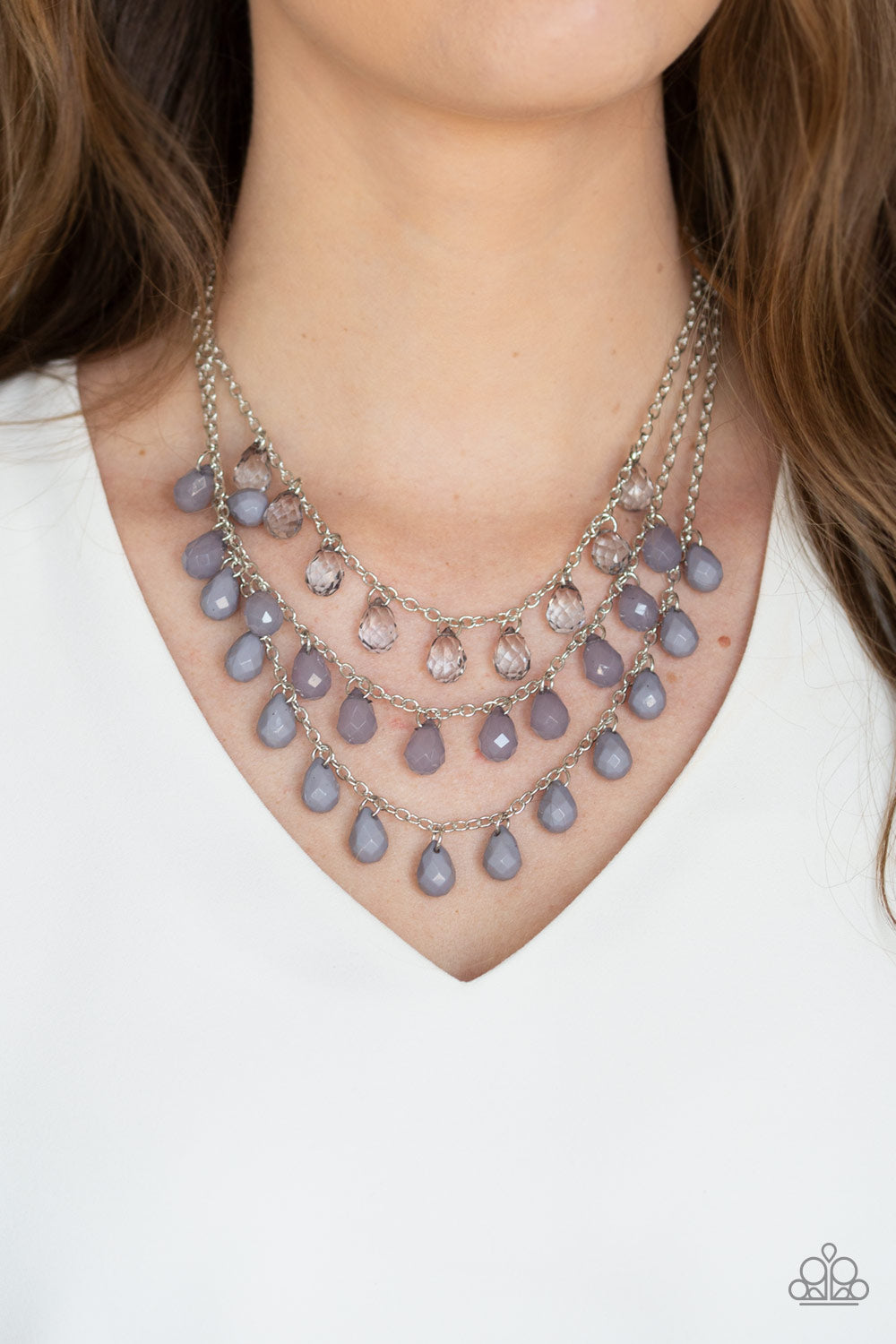 Melting Ice Caps - Silver Necklace - Paparazzi Accessories