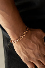 Rumble - Copper Mens Bracelet - Paparazzi Accessories