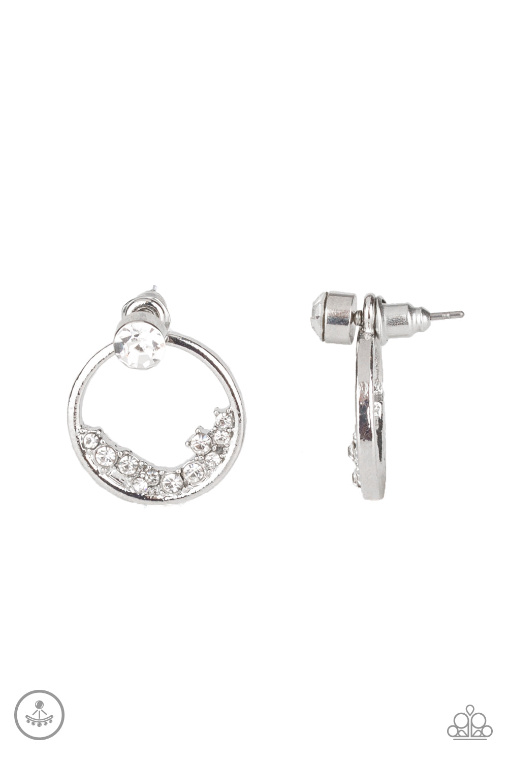 five-dollar-jewelry-rich-blitz-white-post earrings-paparazzi-accessories