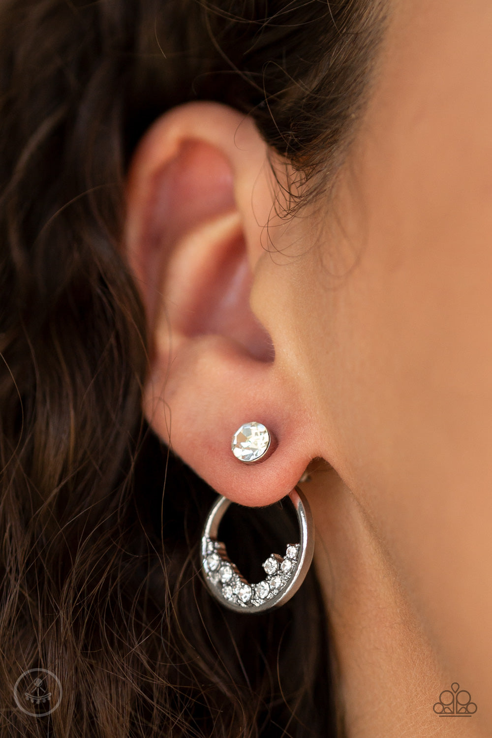 Rich Blitz - White Post Earrings - Paparazzi Accessories