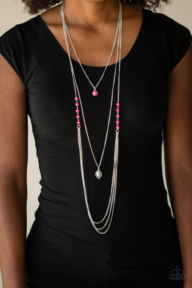 The Pony Express - Pink Necklace - Paparazzi Accessories