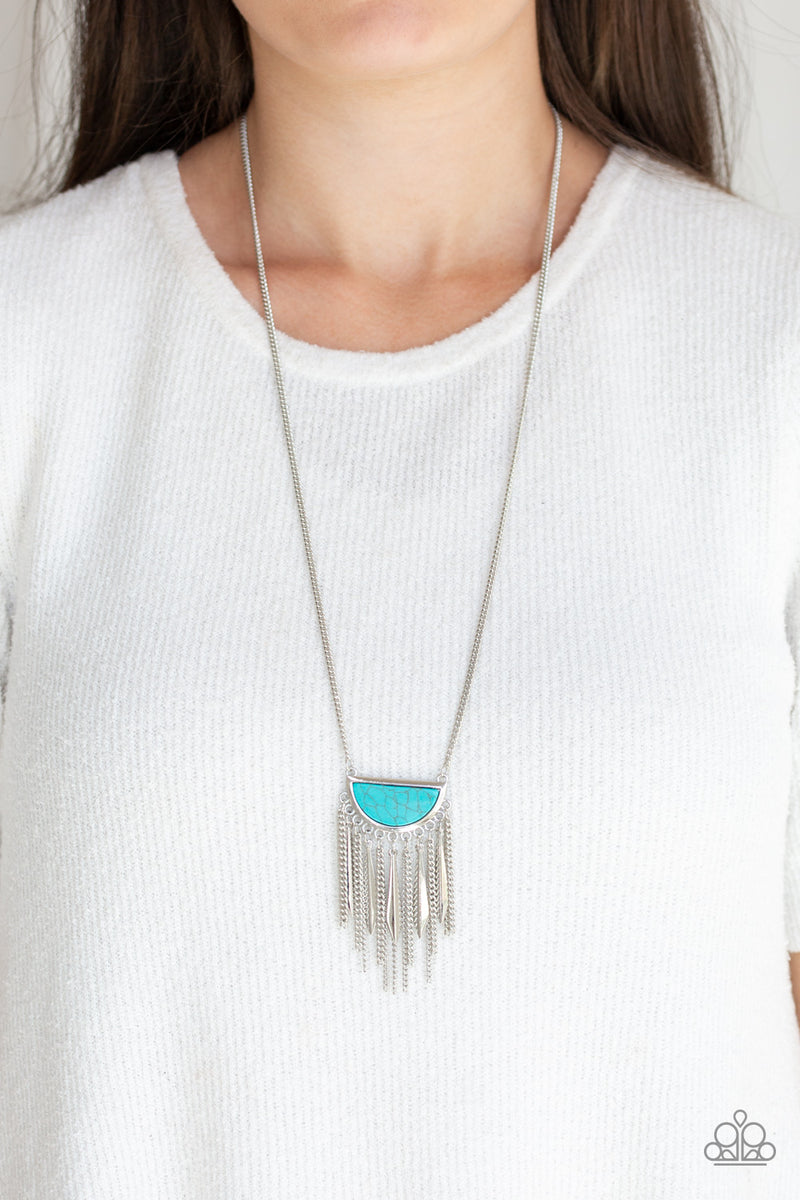 Desert Hustle - Blue Necklace - Paparazzi Accessories
