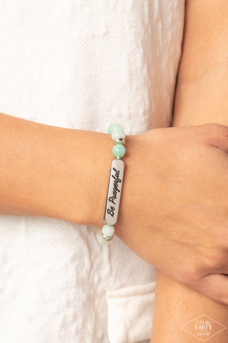 Be Prayerful - Green Bracelet - Paparazzi Accessories