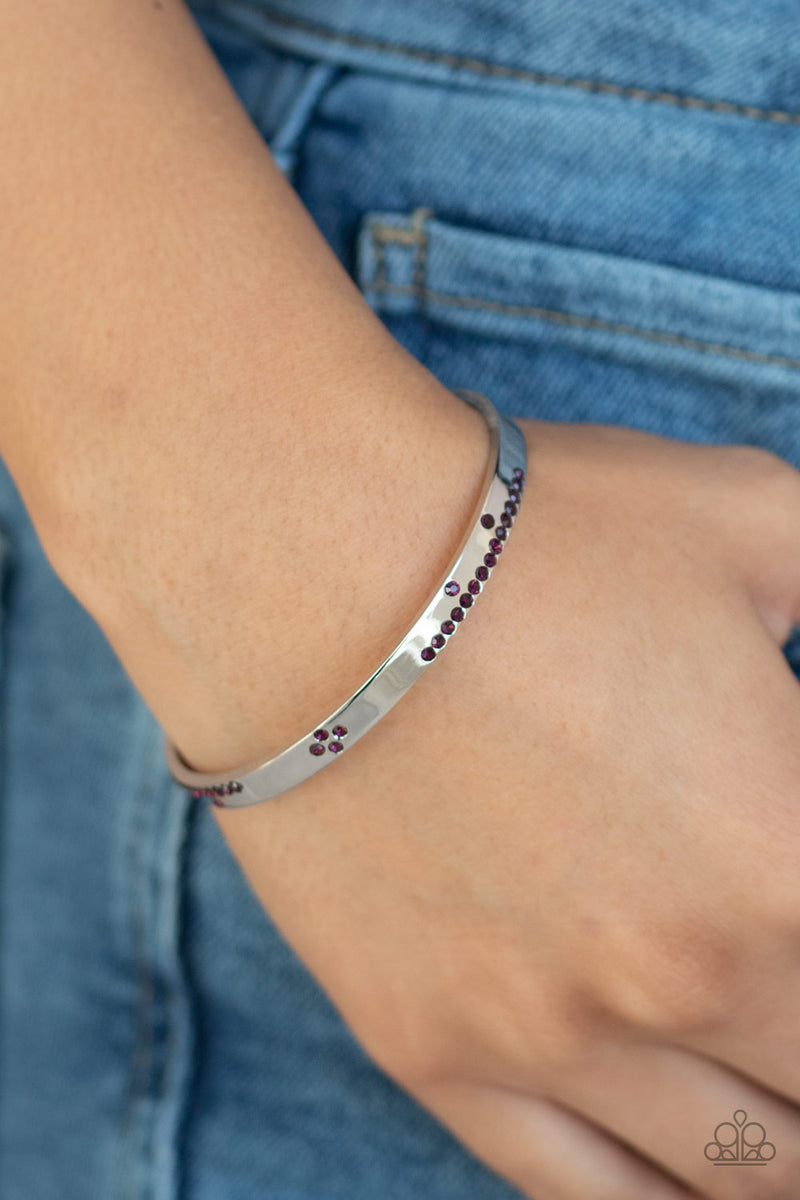Dainty Dazzle - Purple Bracelet - Paparazzi Accessories