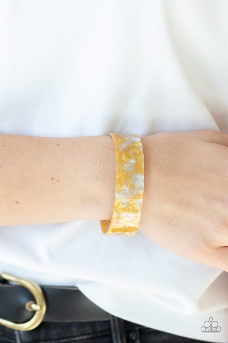Glaze Daze - Yellow Bracelet - Paparazzi Accessories