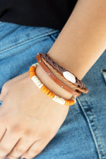Beach Bounty - Orange Bracelet - Paparazzi Accessories