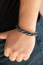 Grease Monkey - Men’s Black Bracelet - Paparazzi Accessories