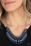 Jubilant Jingle - Blue Necklace - Paparazzi Accessories