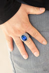 Pro Bowl - Blue Men’s Ring - Paparazzi Accessories