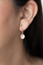 RADIAL Waves - Rose Gold Necklace - Paparazzi Accessories