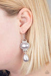 Icy Shimmer - Silver Earrings - Paparazzi Accessories