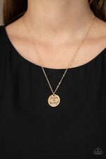 America The Beautiful - Gold Necklace - Paparazzi Accessories