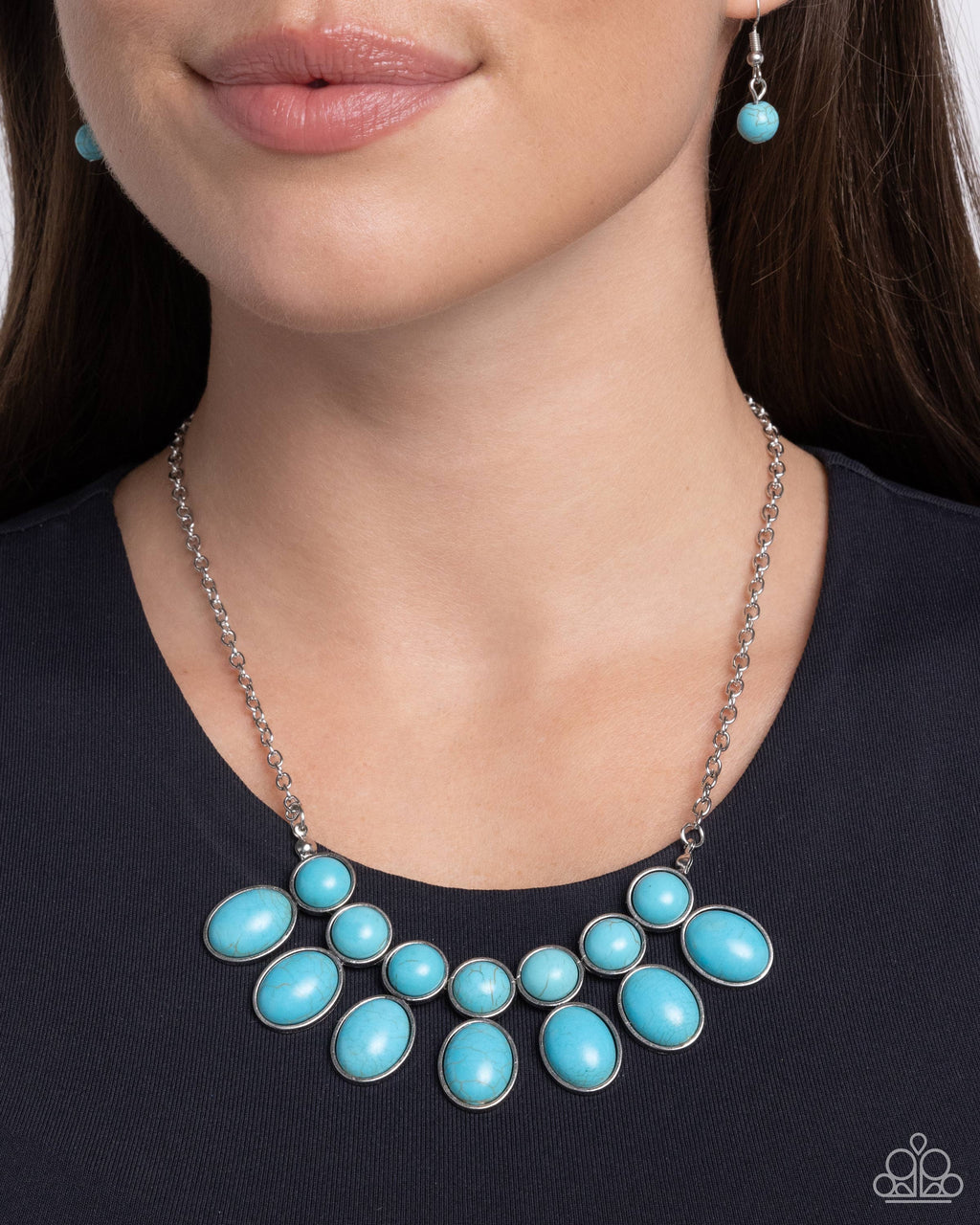Environmental Impact - Blue Necklace - Paparazzi Accessories