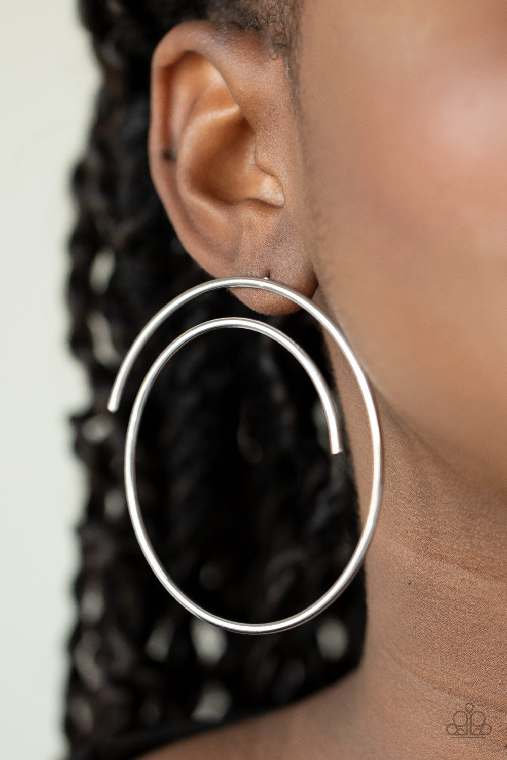 Vogue Vortex - Silver Post Earrings - Paparazzi Accessories
