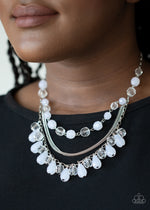 Awe-Inspiring Iridescence - White Necklace - Paparazzi Accessories