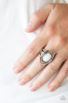 Peacefully Pristine - White Ring - Paparazzi Accessories