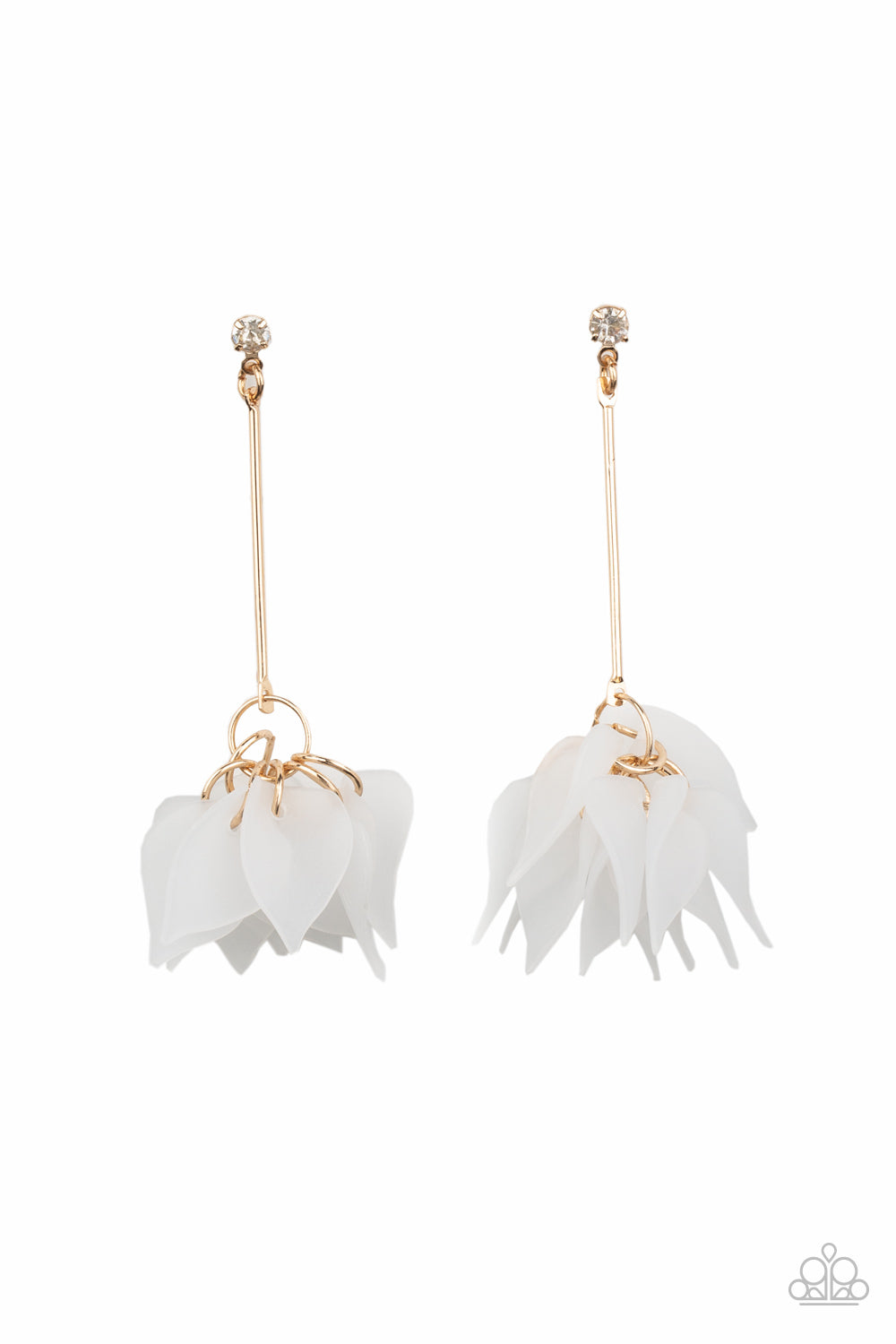 five-dollar-jewelry-suspended-in-time-gold-post earrings-paparazzi-accessories