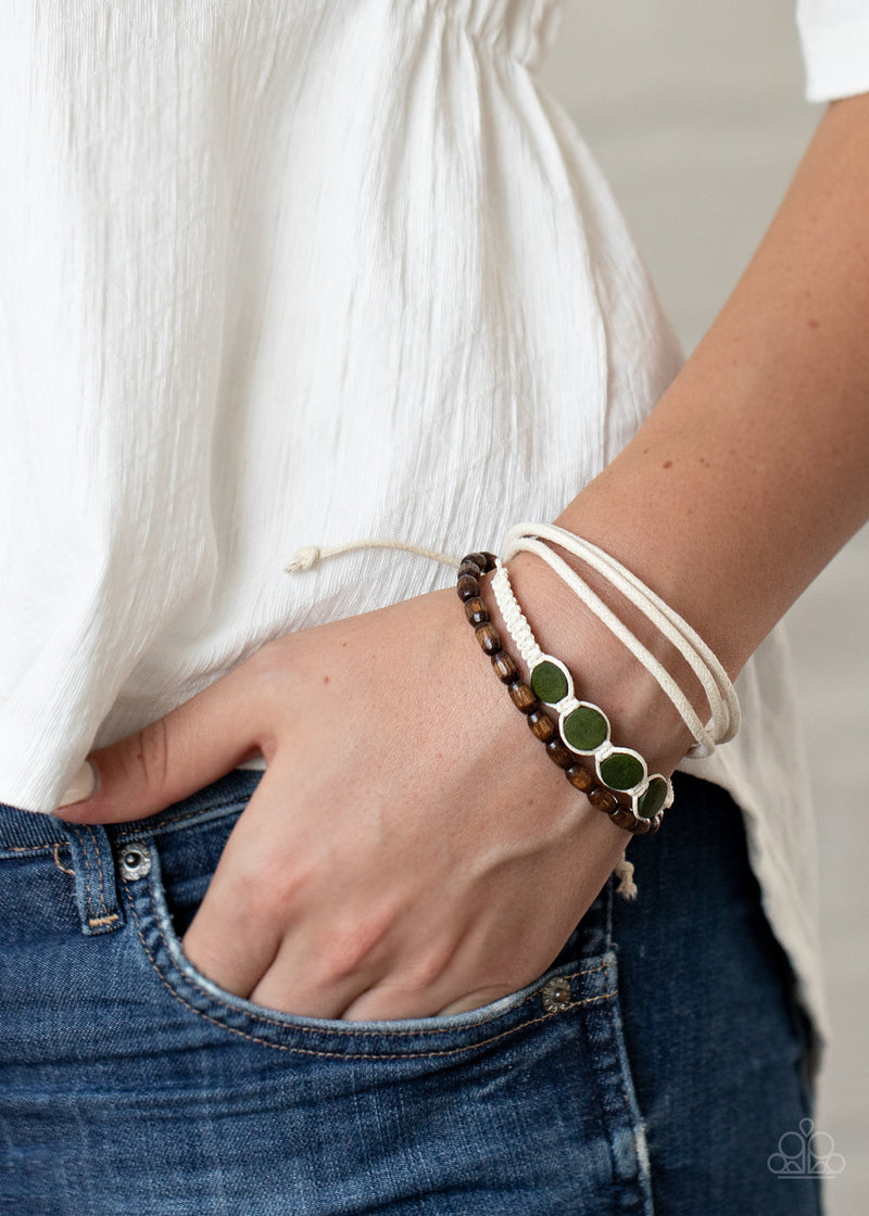 Dream Beach House - Green Bracelet - Paparazzi Accessories