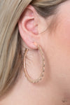 Radiant Ridges - Rose Gold Earrings - Paparazzi Accessories