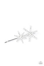 Megastar Minimalist - White Hair Clip - Paparazzi Accessories