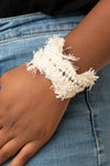 Homespun Hardware - White Bracelet - Paparazzi Accessories