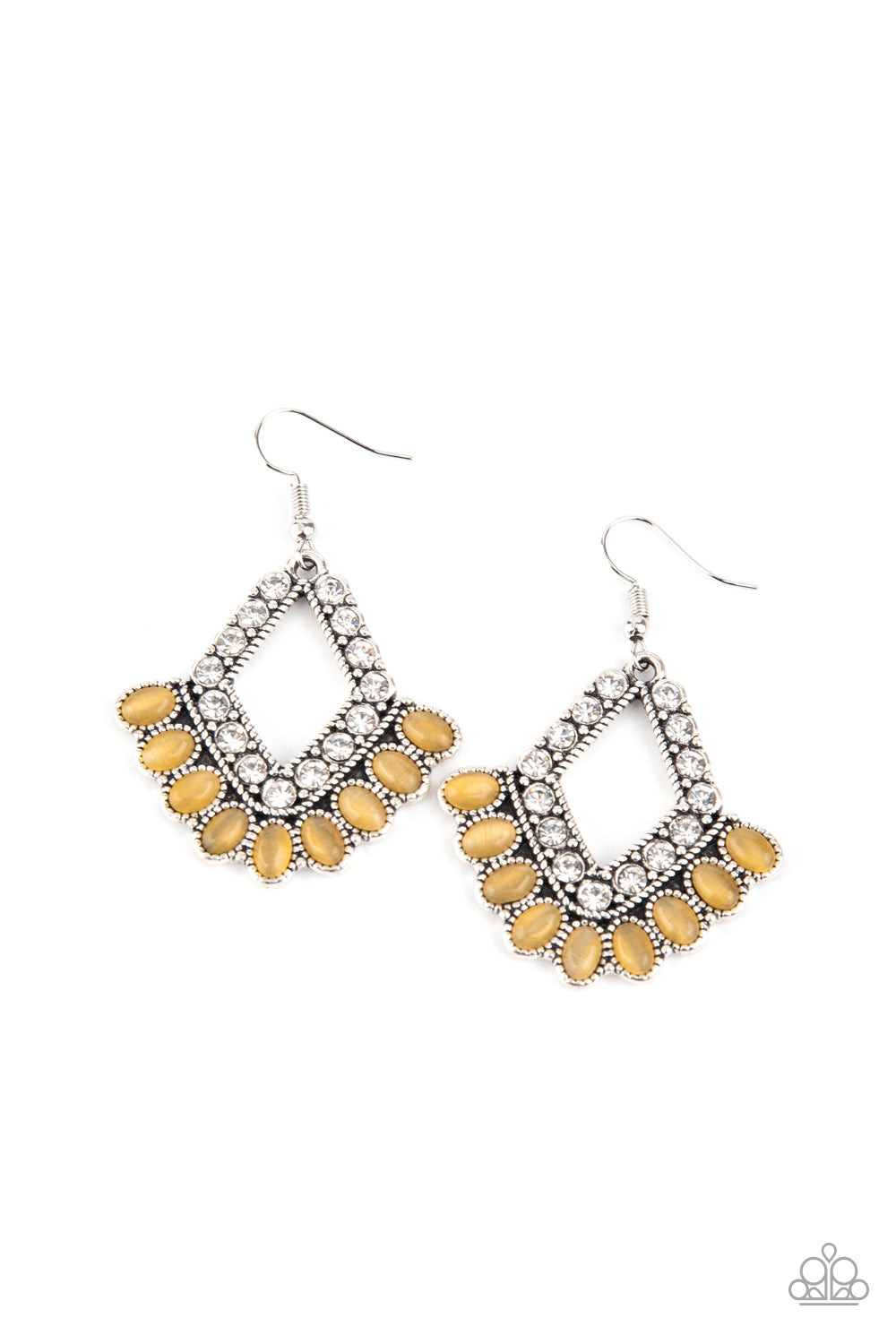 five-dollar-jewelry-just-beam-happy-yellow-earrings-paparazzi-accessories