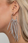 No Place Like HOMESPUN - Silver Earrings - Paparazzi Accessories