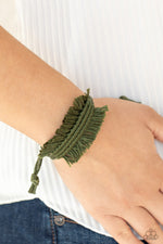 Make Yourself at HOMESPUN - Green Bracelet - Paparazzi Accessories