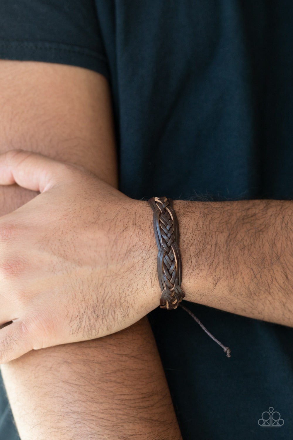 Too Close To HOMESPUN - Men’s / Unisex Brown Bracelet - Paparazzi Accessories