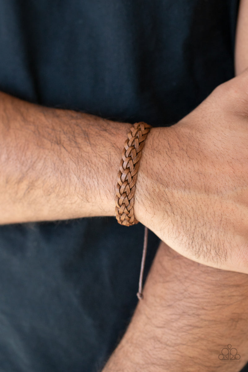 Prairie Cruise - Unisex / Men’s Brown Bracelet - Paparazzi Accessories
