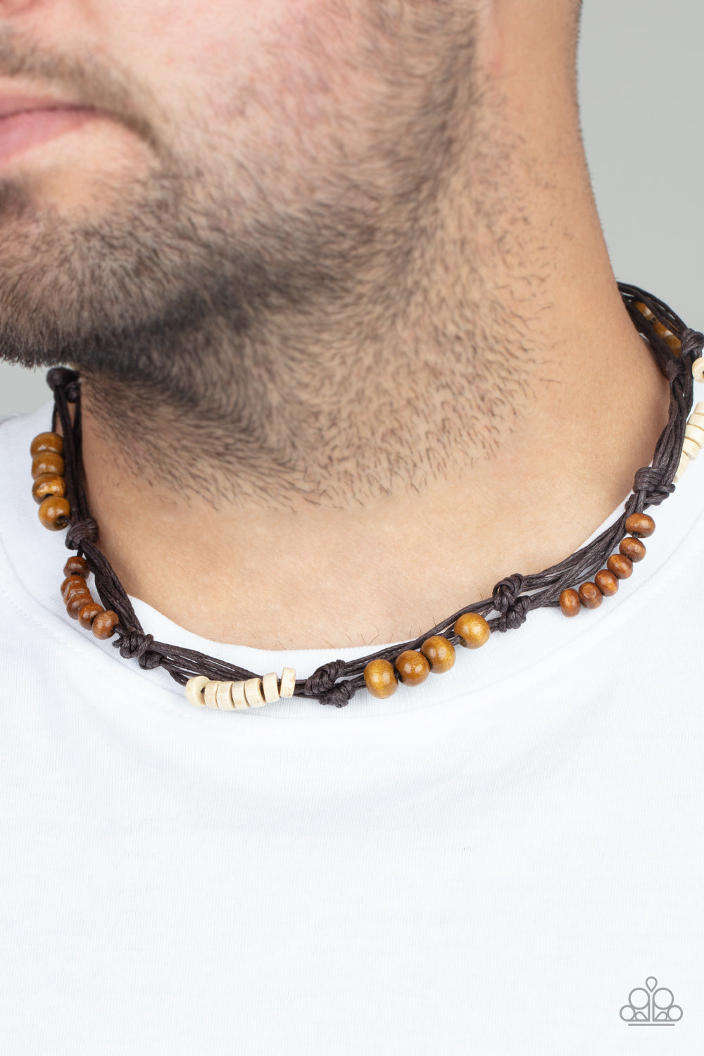 Tiki Tour - Unisex / Men’s Brown Necklace - Paparazzi Accessories