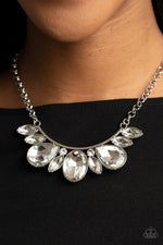 Never SLAY Never - White Necklace - Paparazzi Accessories