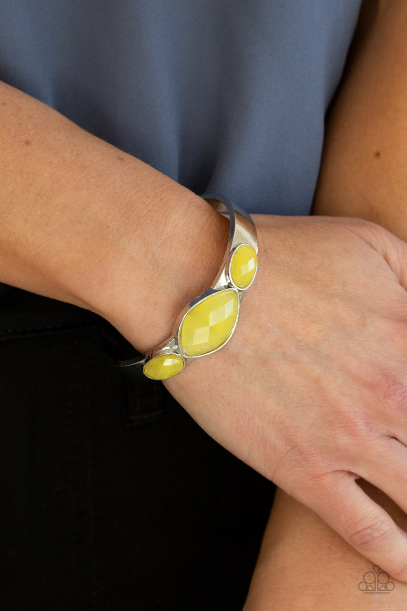 Next Stop, Olympus! - Yellow Bracelet - Paparazzi Accessories