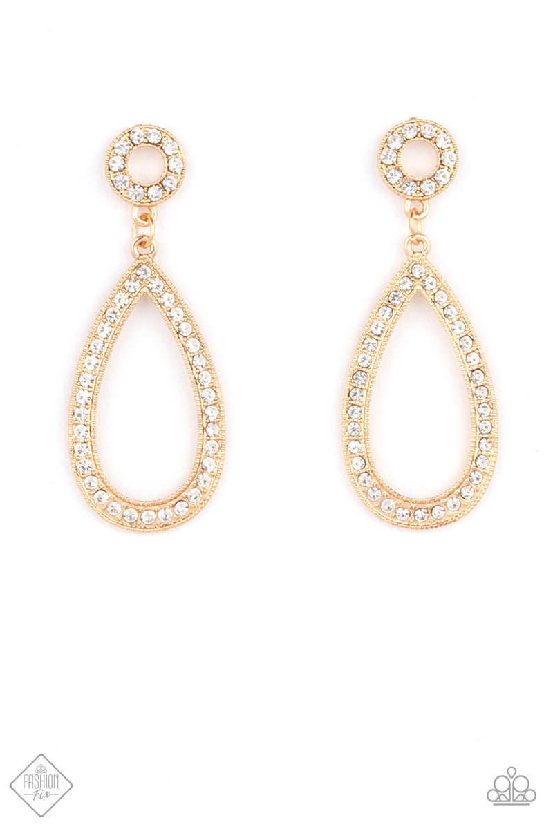 five-dollar-jewelry-regal-revival-gold-post earrings-paparazzi-accessories