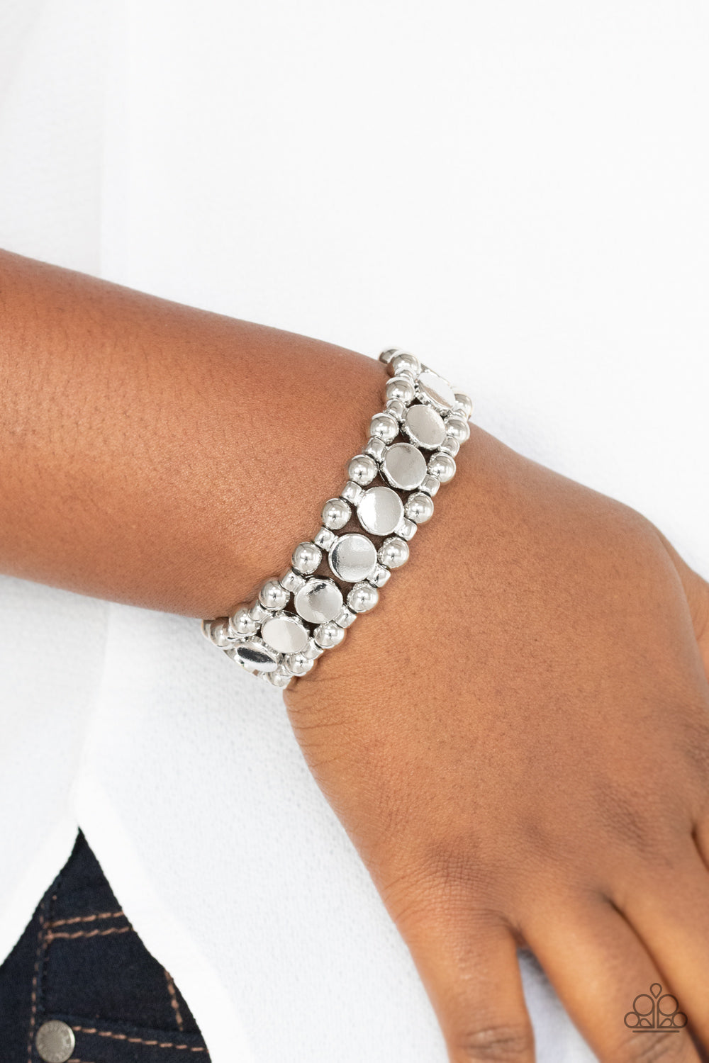 Metro Magnetism - Silver Bracelet - Paparazzi Accessories