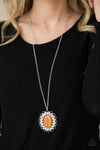 Oh My Medallion - Orange Necklace - Paparazzi Accessories