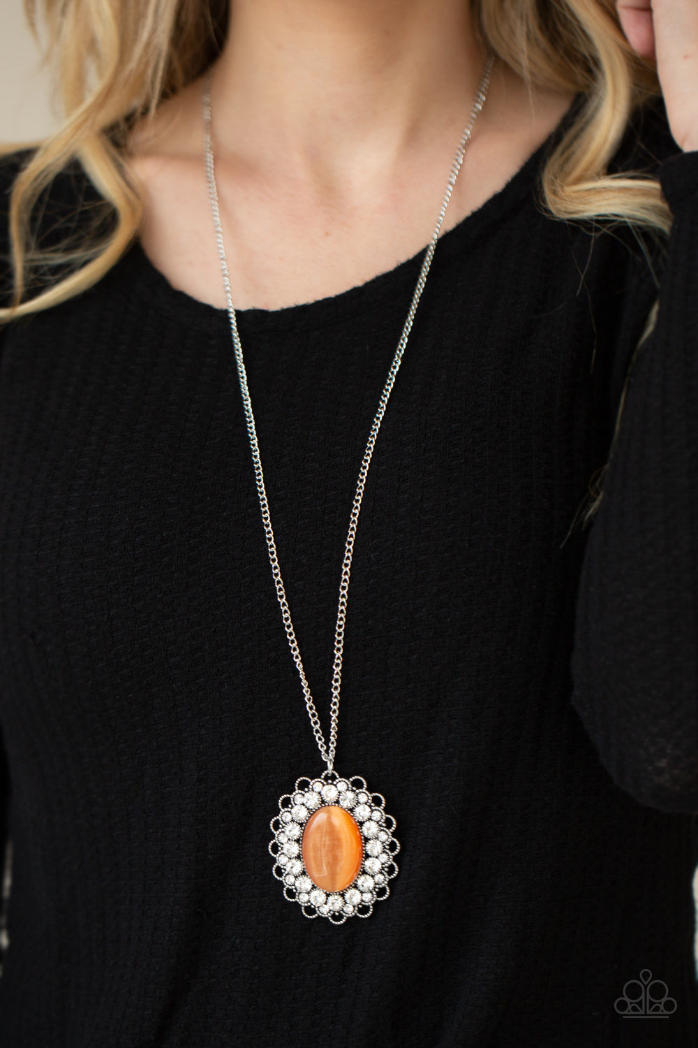 Oh My Medallion - Orange Necklace - Paparazzi Accessories