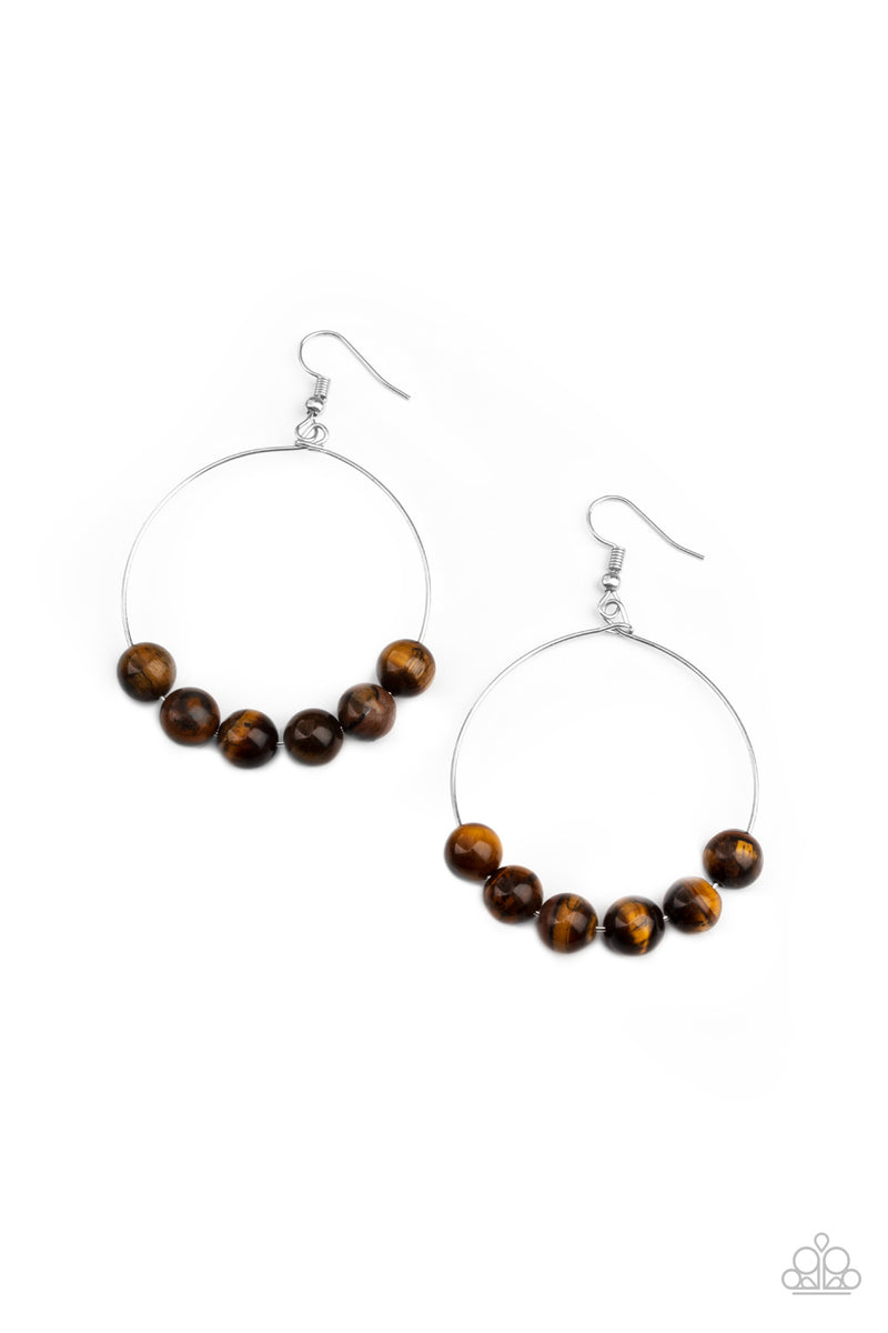 five-dollar-jewelry-let-it-slide-brown-earrings-paparazzi-accessories