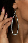 Dazzling Decorum - Black Earrings - Paparazzi Accessories