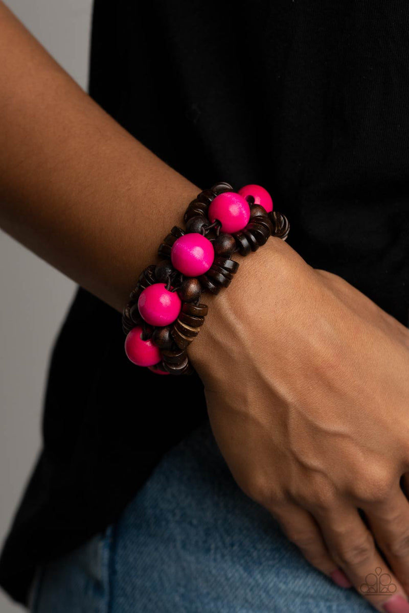 Tropical Temptations - Pink Bracelet - Paparazzi Accessories