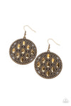 five-dollar-jewelry-medallion-stallion-brass-earrings-paparazzi-accessories