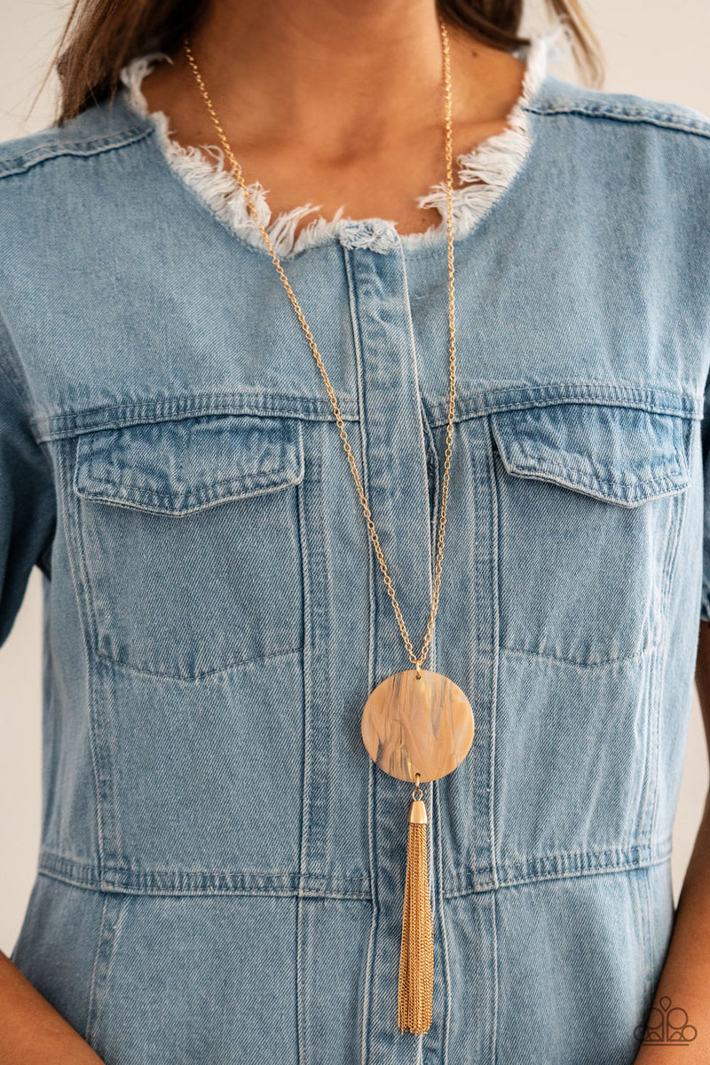Up FAUX Grabs - Orange Necklace - Paparazzi Accessories