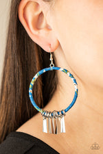 Garden Chimes - Blue Earrings - Paparazzi Accessories