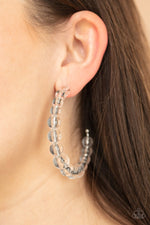In The Clear - White Earrings - Paparazzi Accessories