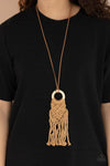 Crafty Couture - Brown Necklace - Paparazzi Accessories
