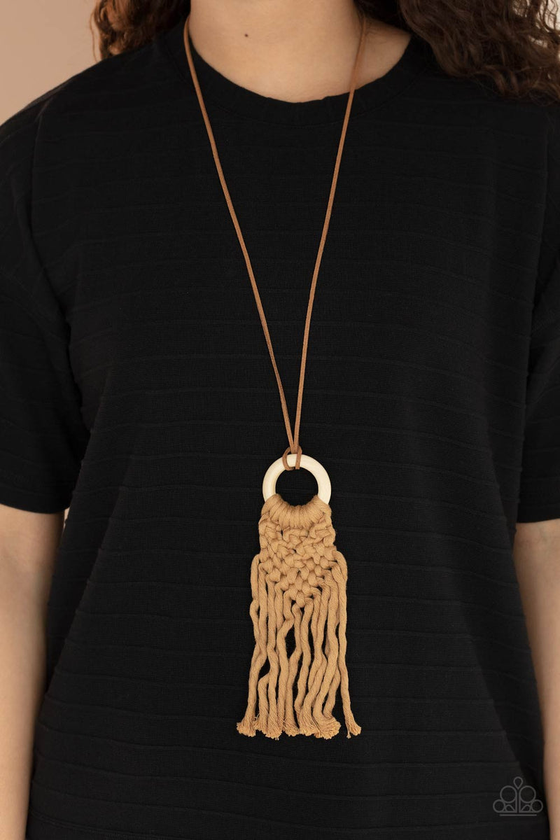 Crafty Couture - Brown Necklace - Paparazzi Accessories