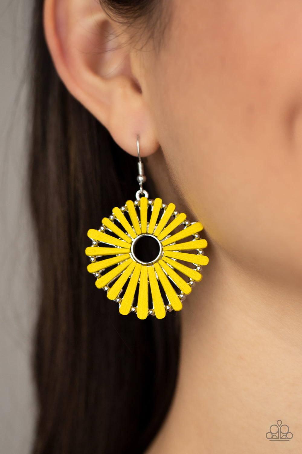 SPOKE Too Soon - Yellow Earrings - Paparazzi Accessories
