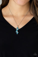 Classically Clustered - Blue Necklace - Paparazzi Accessories