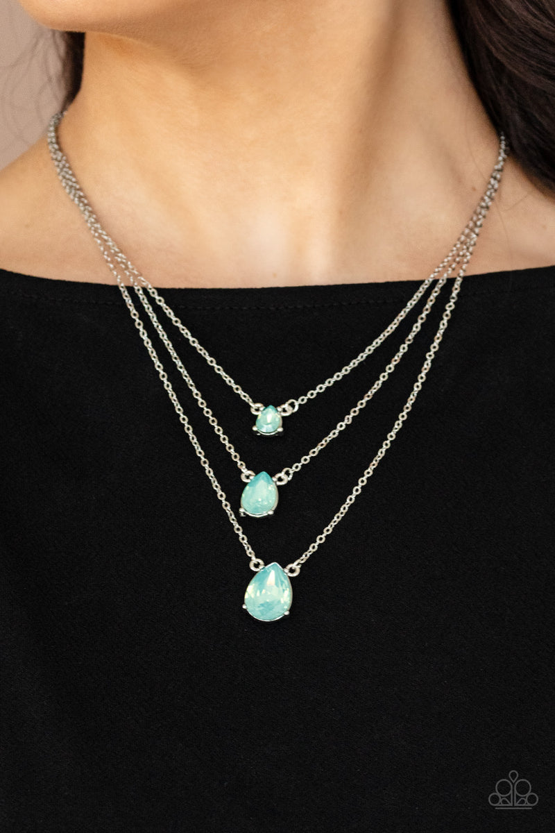 Dewy Drizzle - Green Necklace - Paparazzi Accessories