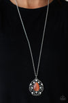 Bewitched Beam - Orange Necklace - Paparazzi Accessories